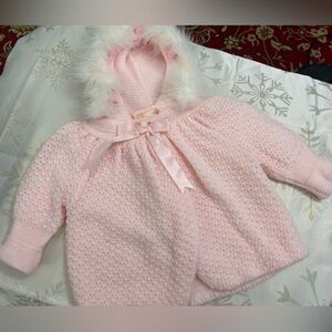 Marshmallow Moon pink knit cardigan